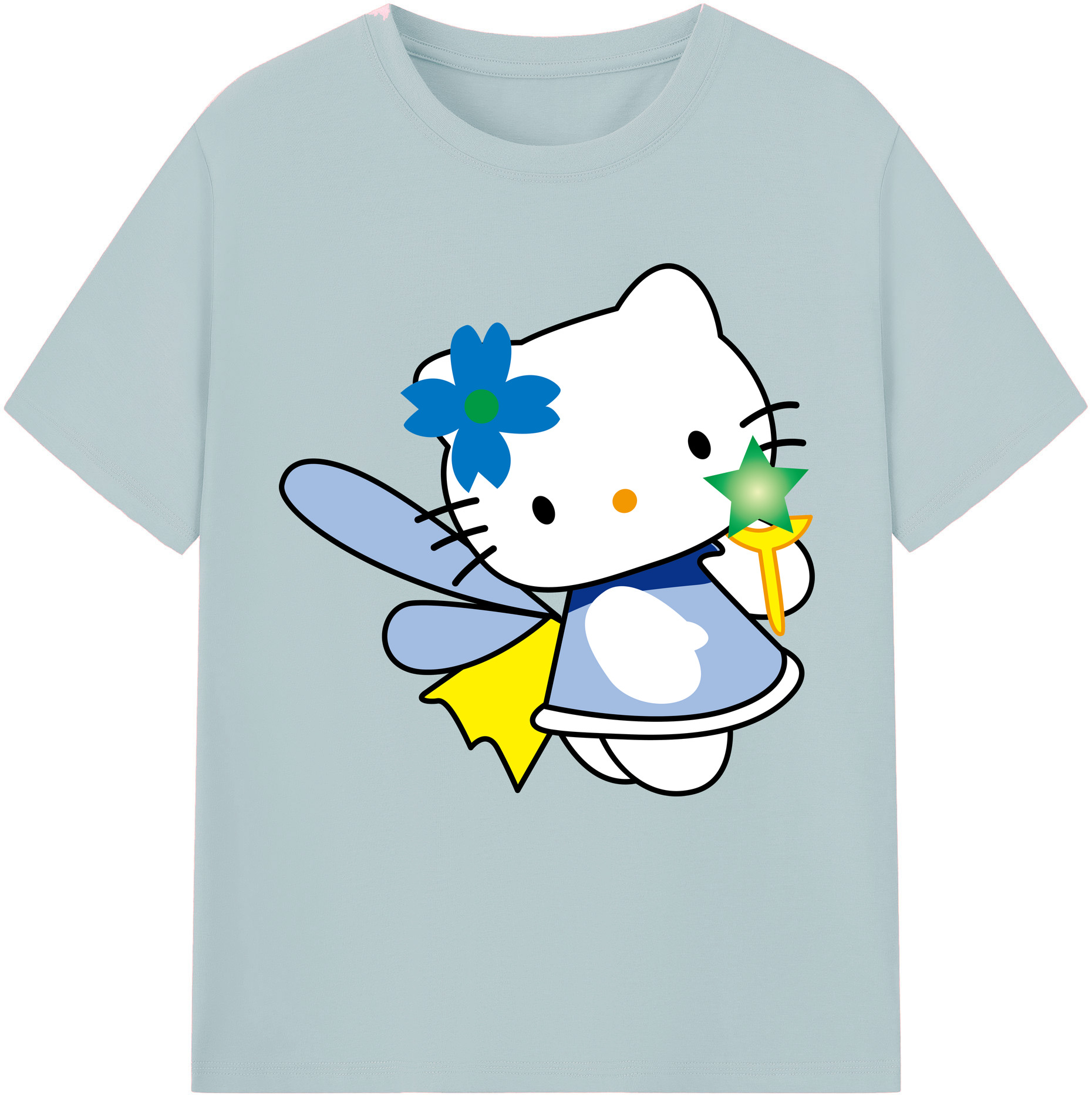 （画像用） Hello Kitty ハローキティ 綿100％半袖Tシャツ（フロントプリント）